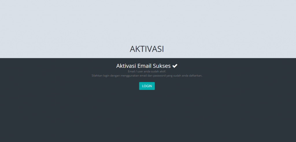 Aktivasi Sukses email aktivasi cara Advokat daftar ecourt secara online